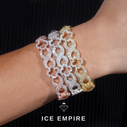 Iced Out Rose Gold Plated Moissanite Cuban Chain