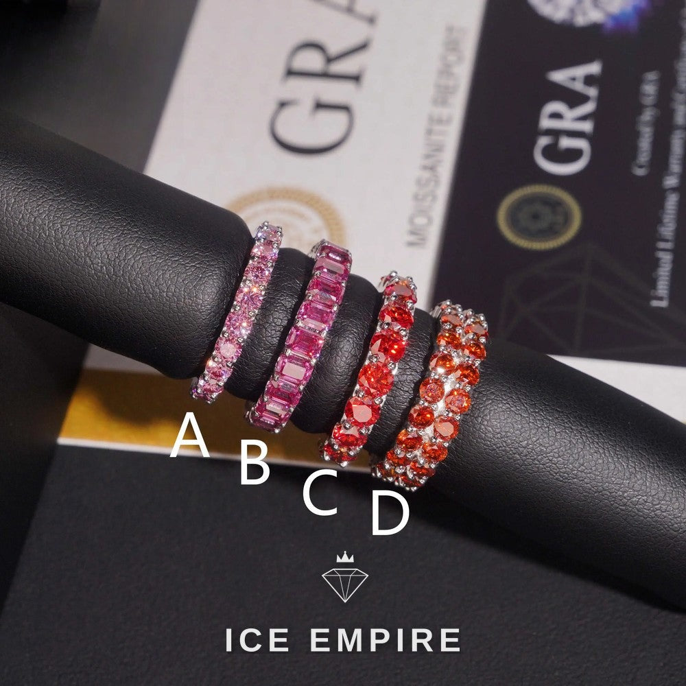 Iced Out Rose Gold Plated Moissanite Ring
