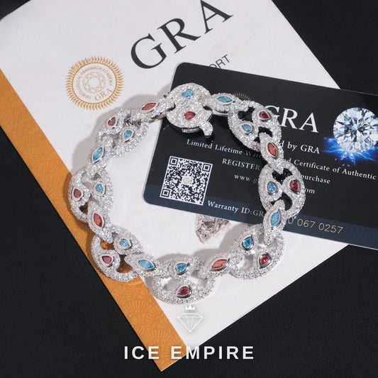 Iced Out 925 Silver Moissanite Bracelet