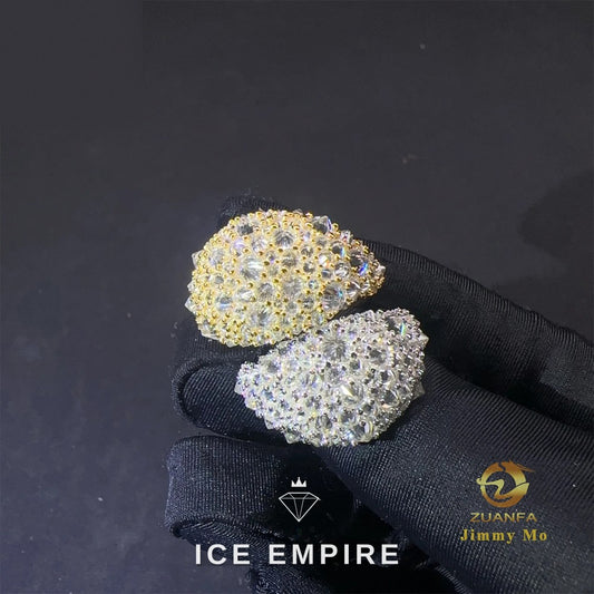 Iced Out Gold Plated Moissanite Ring