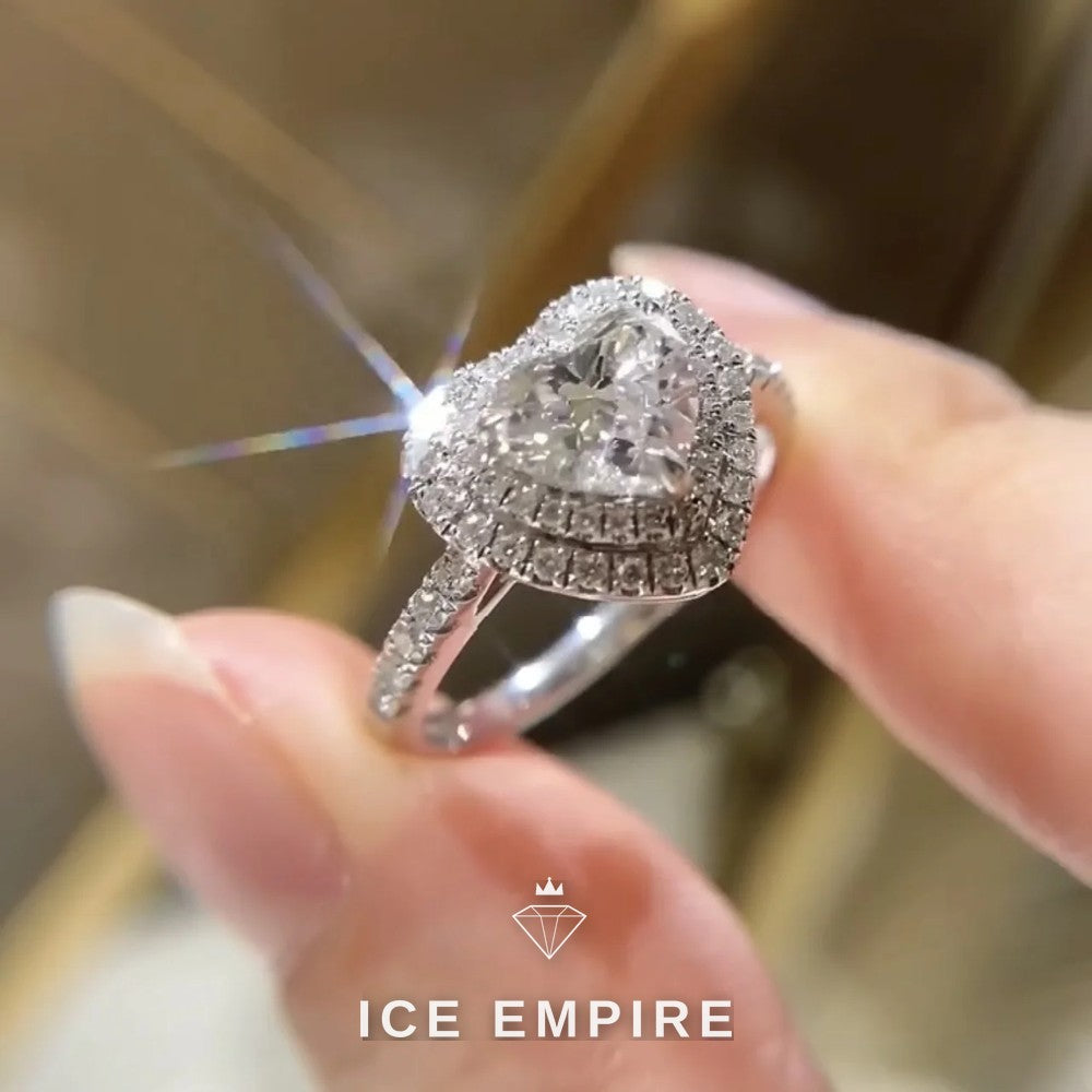 Iced Out 10K Gold Lab Grown Diamond Engagement Ring