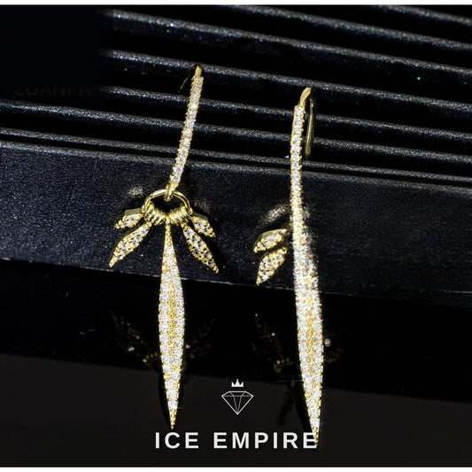 Iced Out 925 Silver Moissanite Earrings