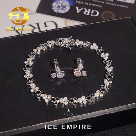 Iced Out 925 Silver Moissanite Tennis Bracelet