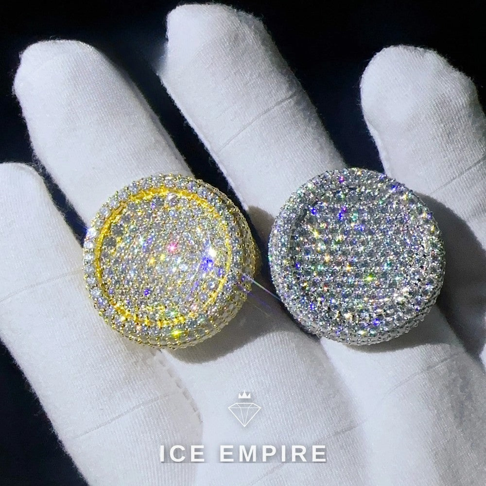 Iced Out 925 Silver Moissanite Ring