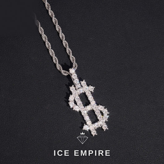 Iced Out Rose Gold Plated Moissanite Pendant