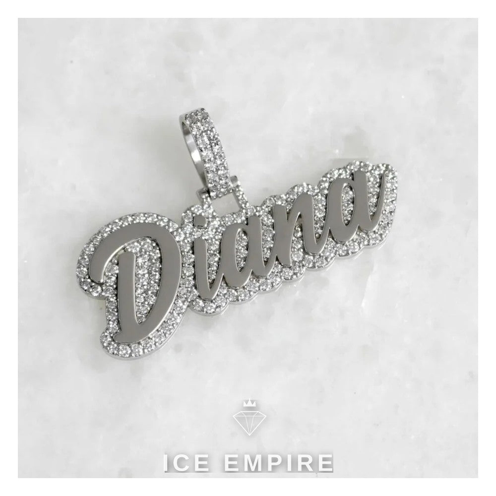 Iced Out Rose Gold Plated Moissanite Pendant