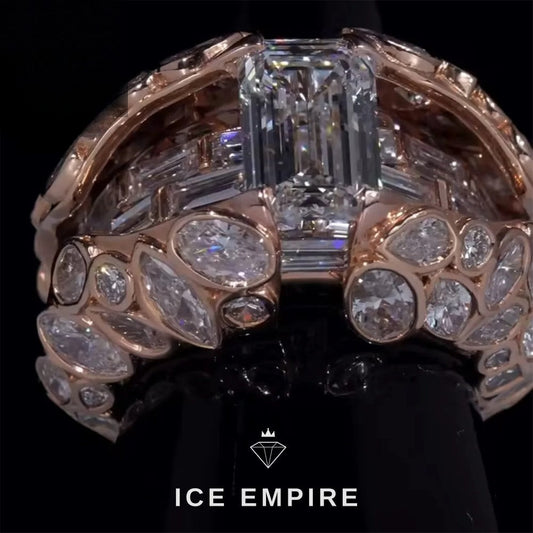 Iced Out 925 Silver Moissanite Ring