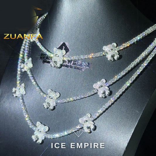 Iced Out Rose Gold Plated Moissanite Cuban Chain