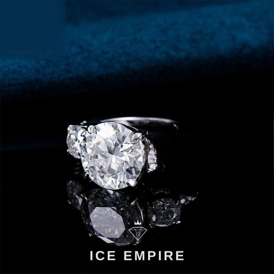Iced Out 925 Silver Moissanite Ring