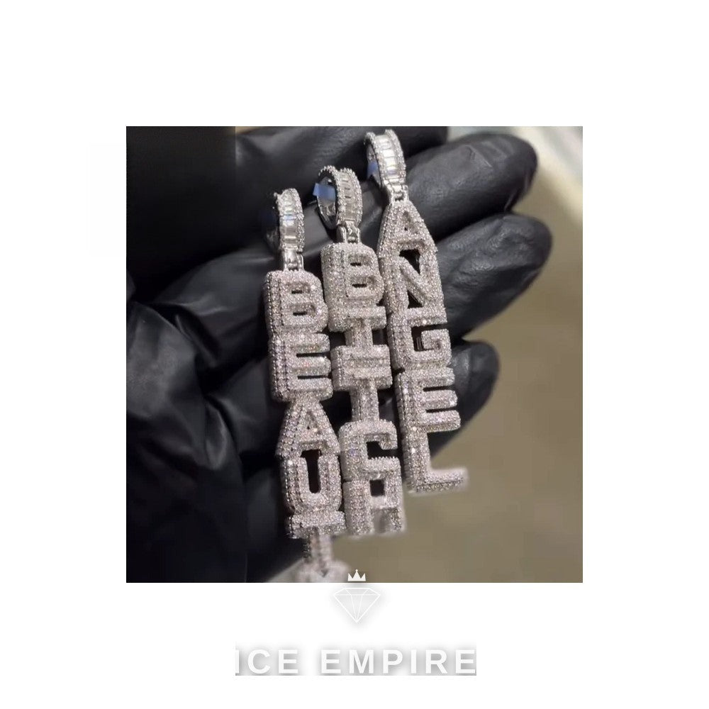 Iced Out Rose Gold Plated Moissanite Pendant