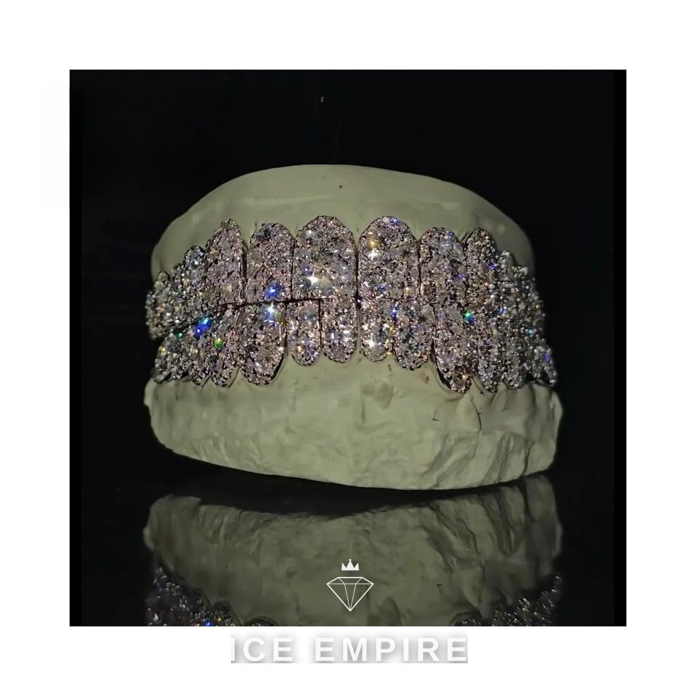 Iced Out Gold Plated Moissanite Grillz
