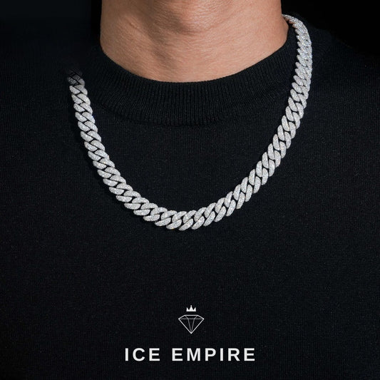 Iced Out Rose Gold Plated Moissanite Cuban Chain