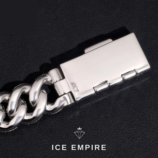 Iced Out 925 Silver Moissanite Cuban Chain