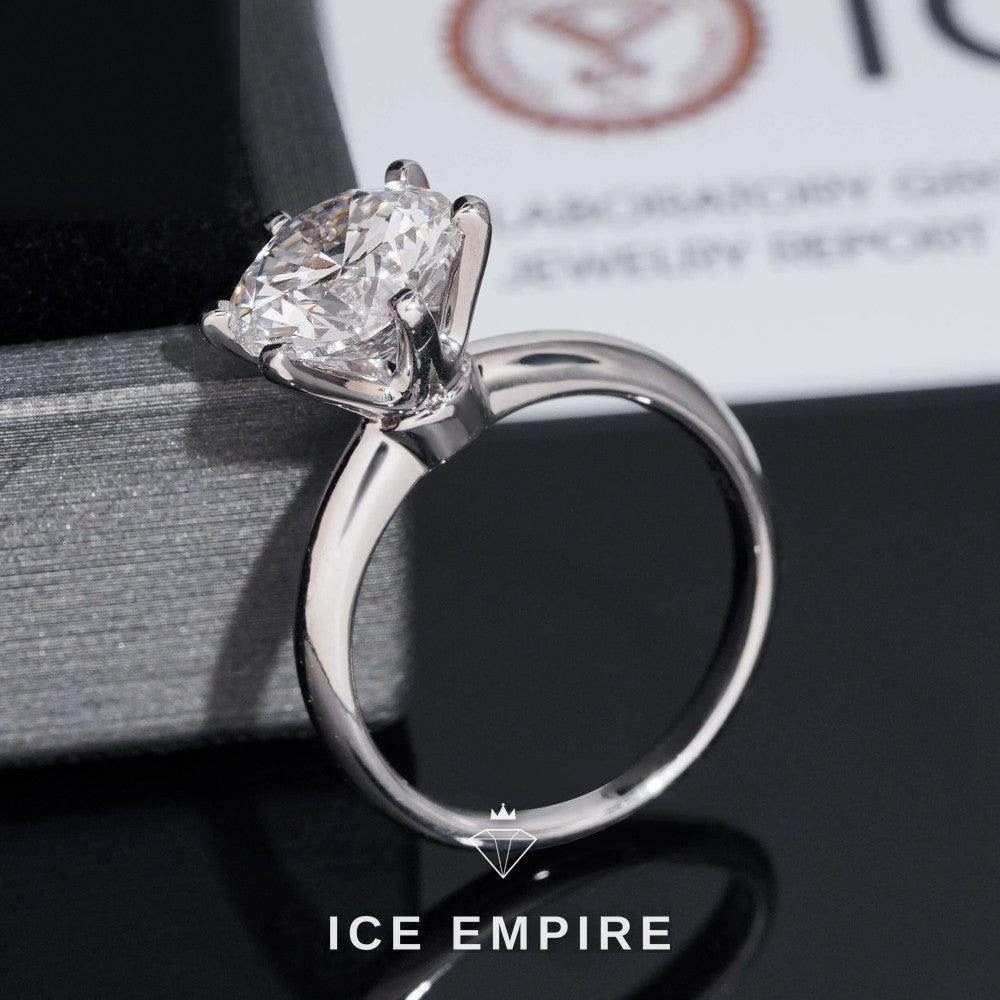 Iced Out 925 Silver Lab Grown Diamond Wedding Band