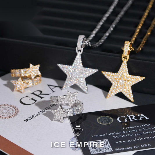 Iced Out Cross 925 Silver Pendant