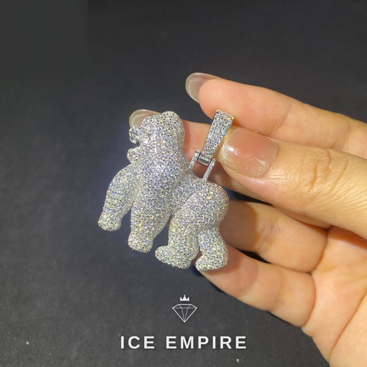 Iced Out Rose Gold Plated Moissanite Pendant