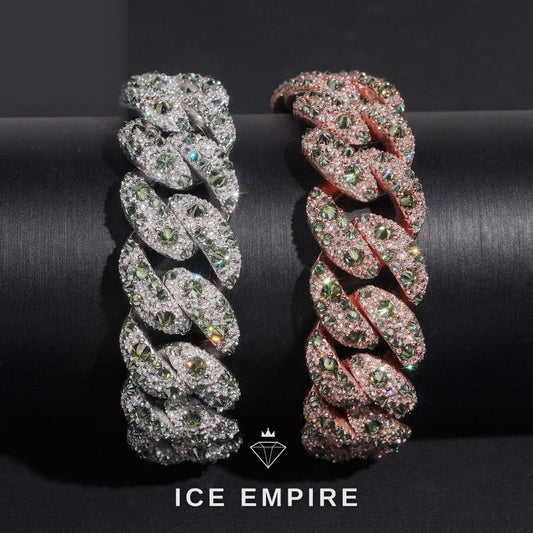 Iced Out 925 Silver Moissanite Cuban Chain