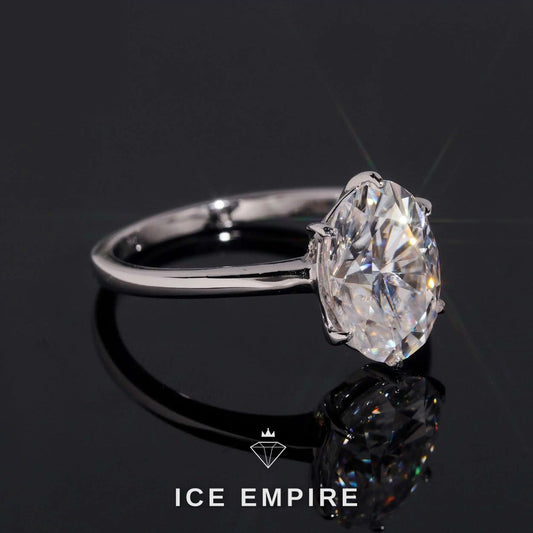Iced Out Gold Plated Moissanite Wedding Band