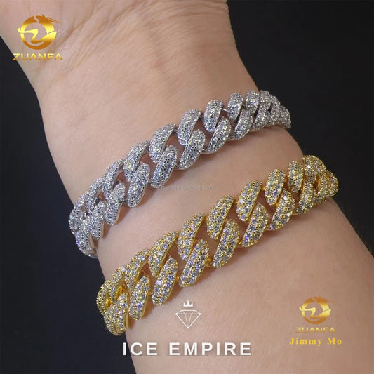 Iced Out Gold Plated Moissanite Cuban Chain