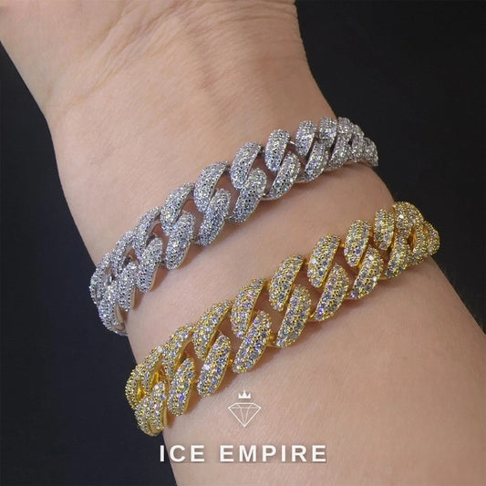Iced Out Gold Plated Moissanite Cuban Chain