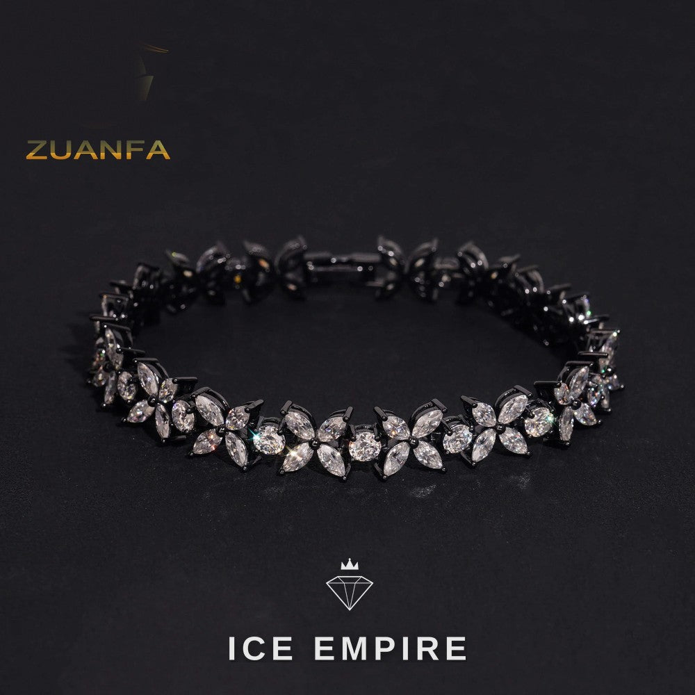 Iced Out Gold Plated Moissanite Tennis Bracelet