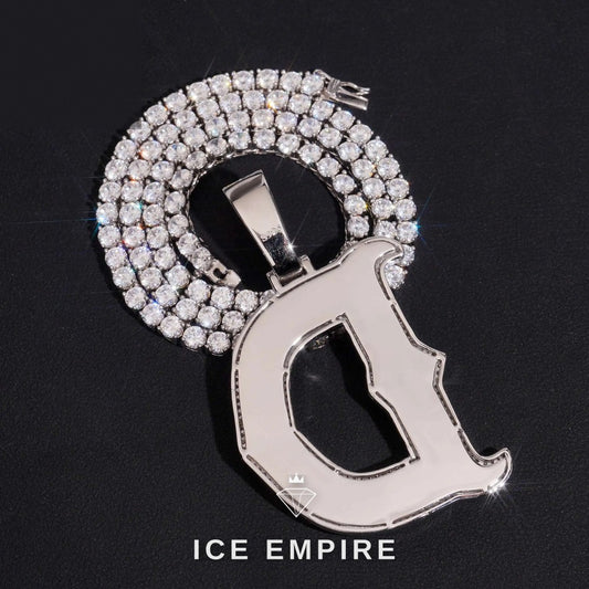 Iced Out Baguette 925 Silver Moissanite Pendant