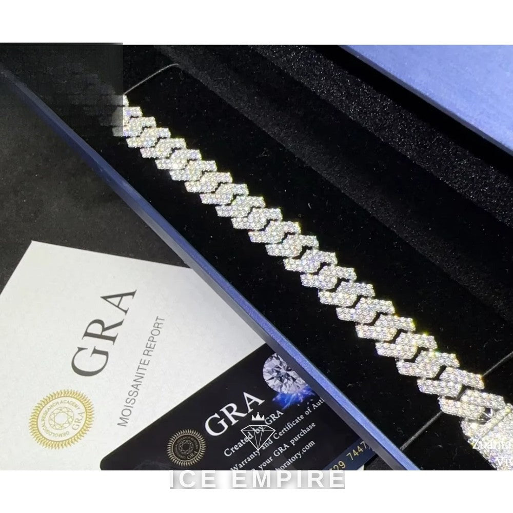 Iced Out Rose Gold Plated Moissanite Cuban Chain