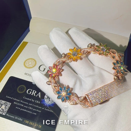 Iced Out 925 Silver Moissanite Cuban Chain