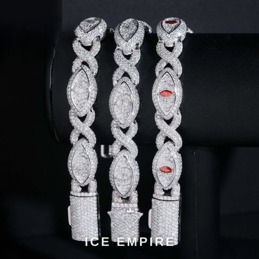 Iced Out 925 Silver Moissanite Cuban Chain