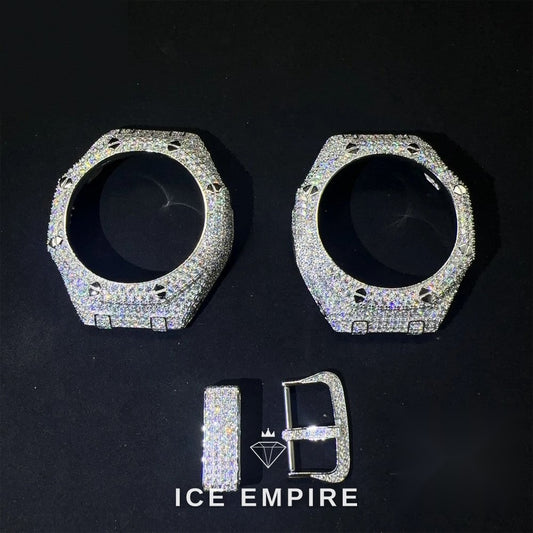 Iced Out 925 Silver Moissanite Watch