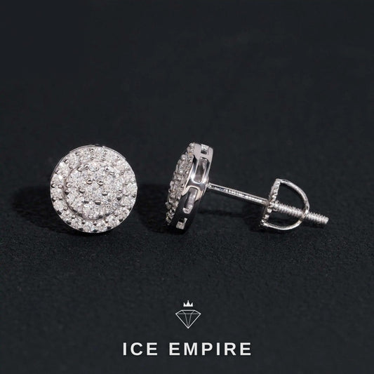 Iced Out 925 Silver Moissanite Earrings