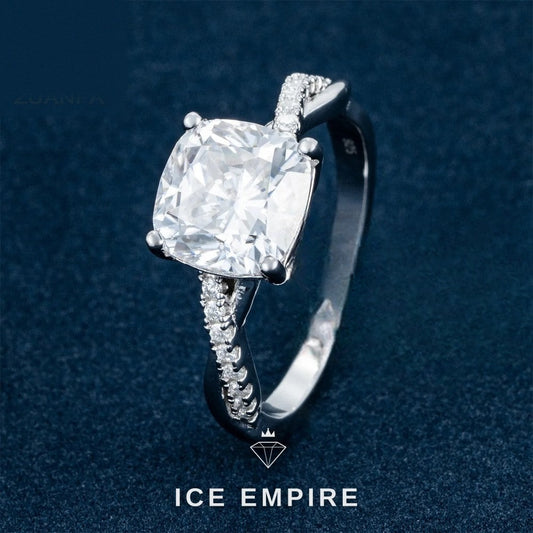 Iced Out Rose Gold Plated Moissanite Ring