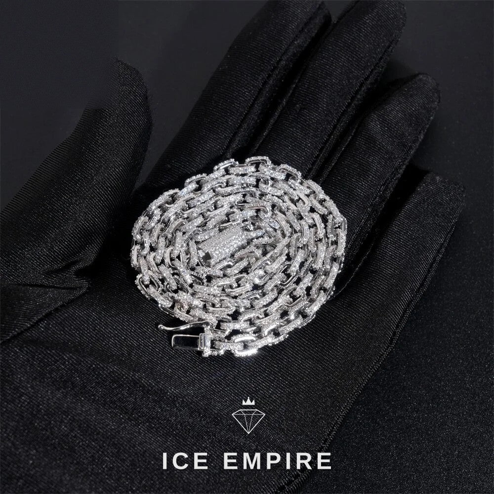 Iced Out Rose Gold Plated Moissanite Cuban Chain