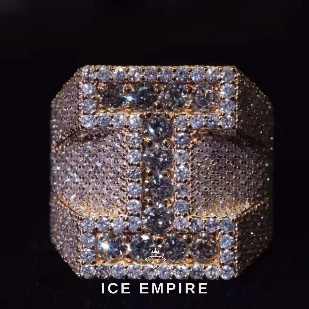Iced Out 925 Silver Moissanite Ring