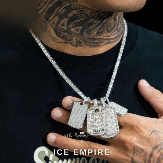 Iced Out Rose Gold Plated Moissanite Pendant