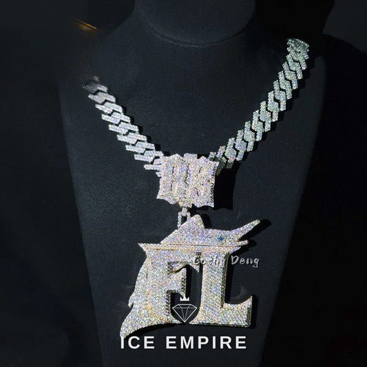 Iced Out Baguette Rose Gold Plated Cuban Chain