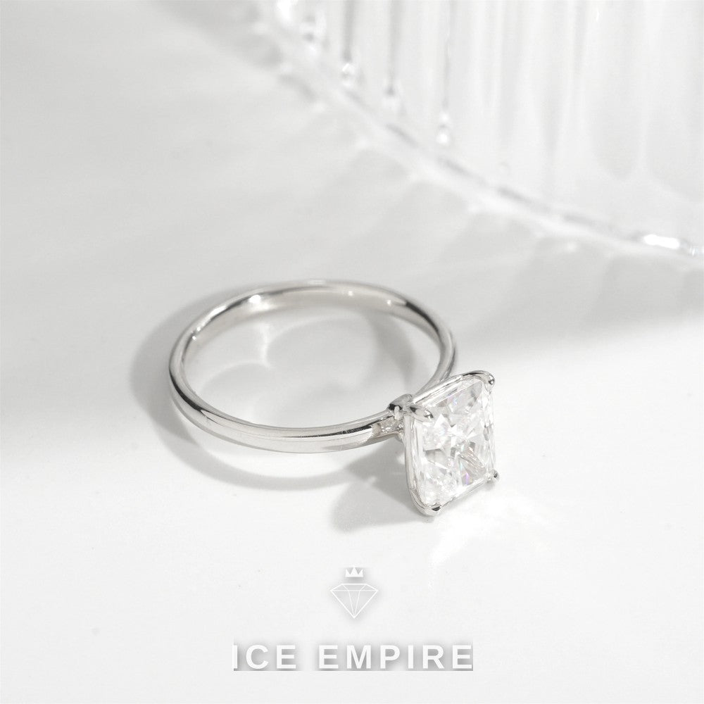 Iced Out Rose Gold Plated Moissanite Wedding Band
