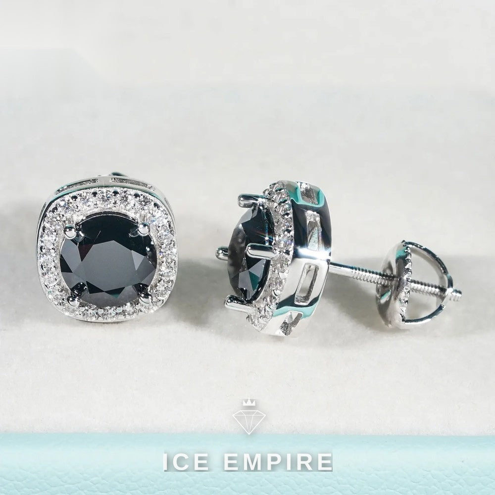 Iced Out 925 Silver Moissanite Earrings