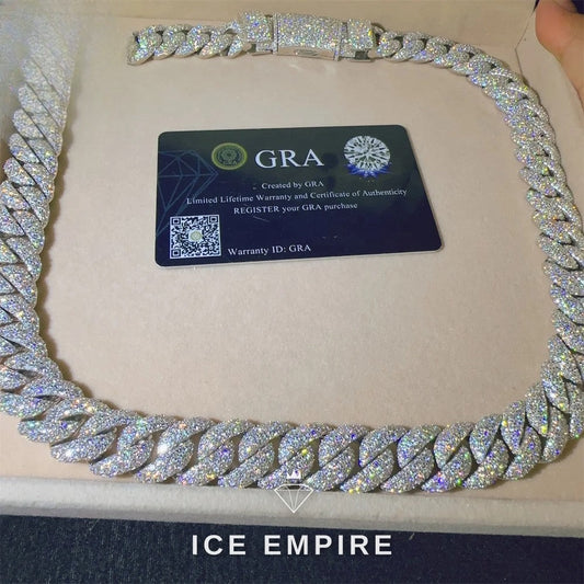 Iced Out Rose Gold Plated Moissanite Cuban Chain
