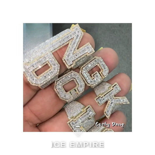 Iced Out 925 Silver Moissanite Cuban Chain