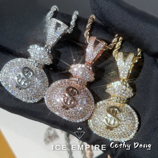Iced Out 925 Silver Moissanite Rope Chain