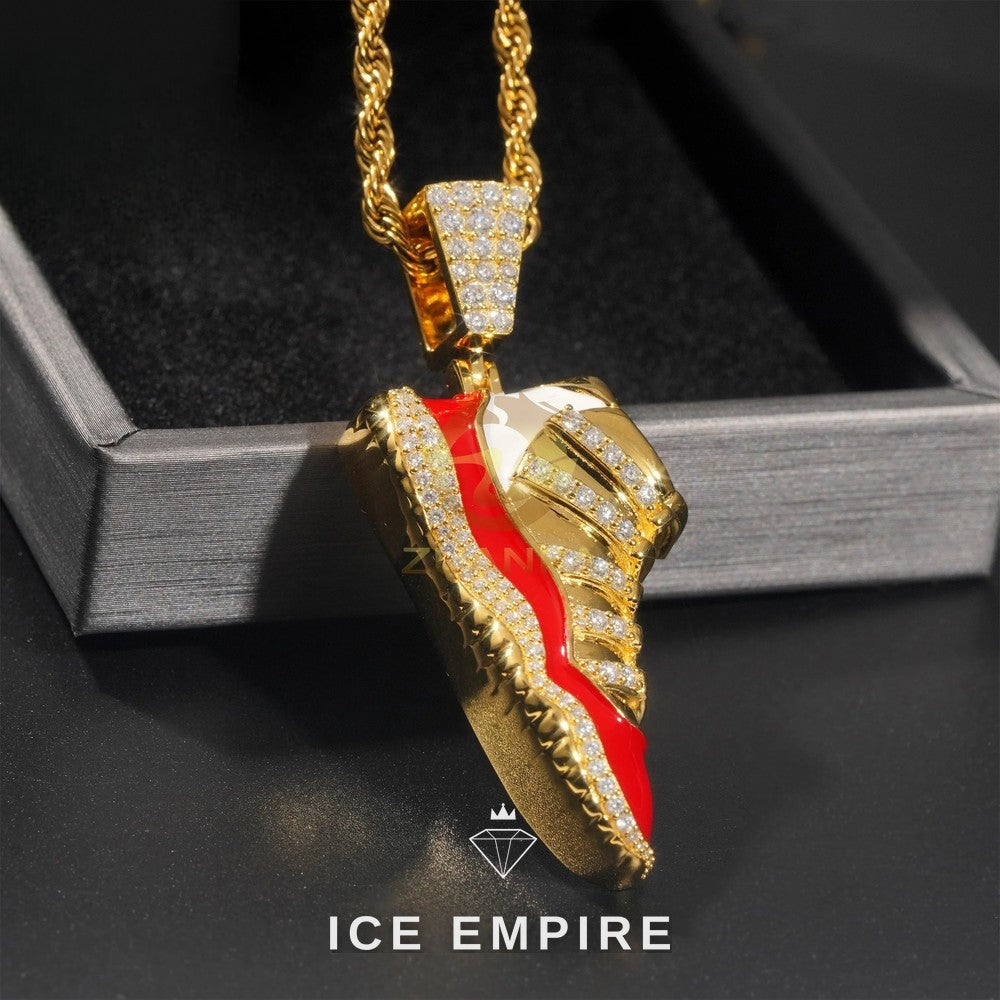 Iced Out Gold Plated Moissanite Pendant