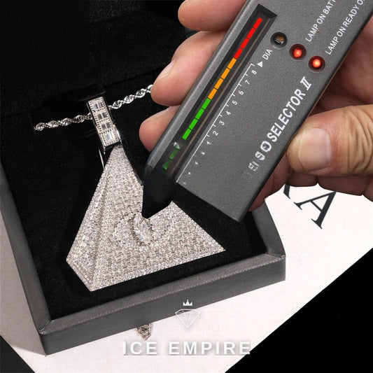 Iced Out Baguette 925 Silver Pendant