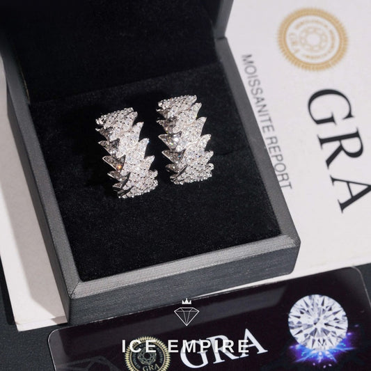 Iced Out 925 Silver Moissanite Cuban Chain