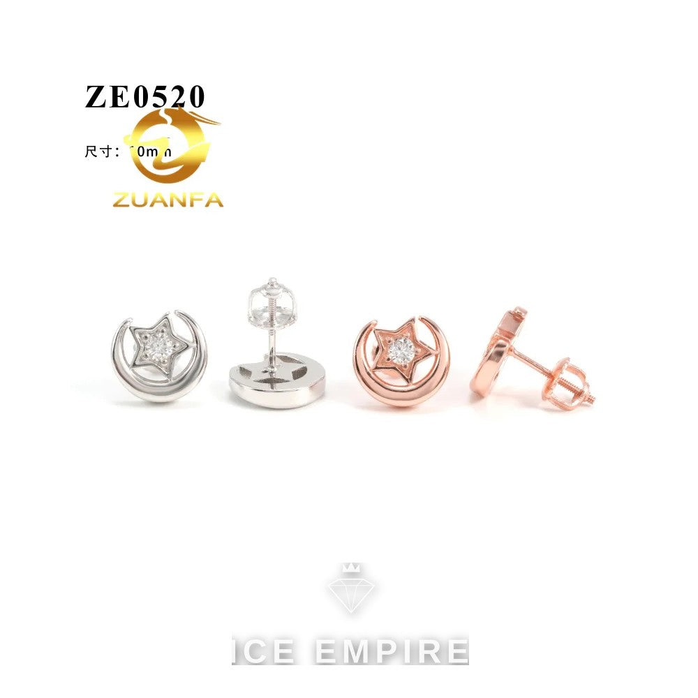 Iced Out 925 Silver Moissanite Earrings