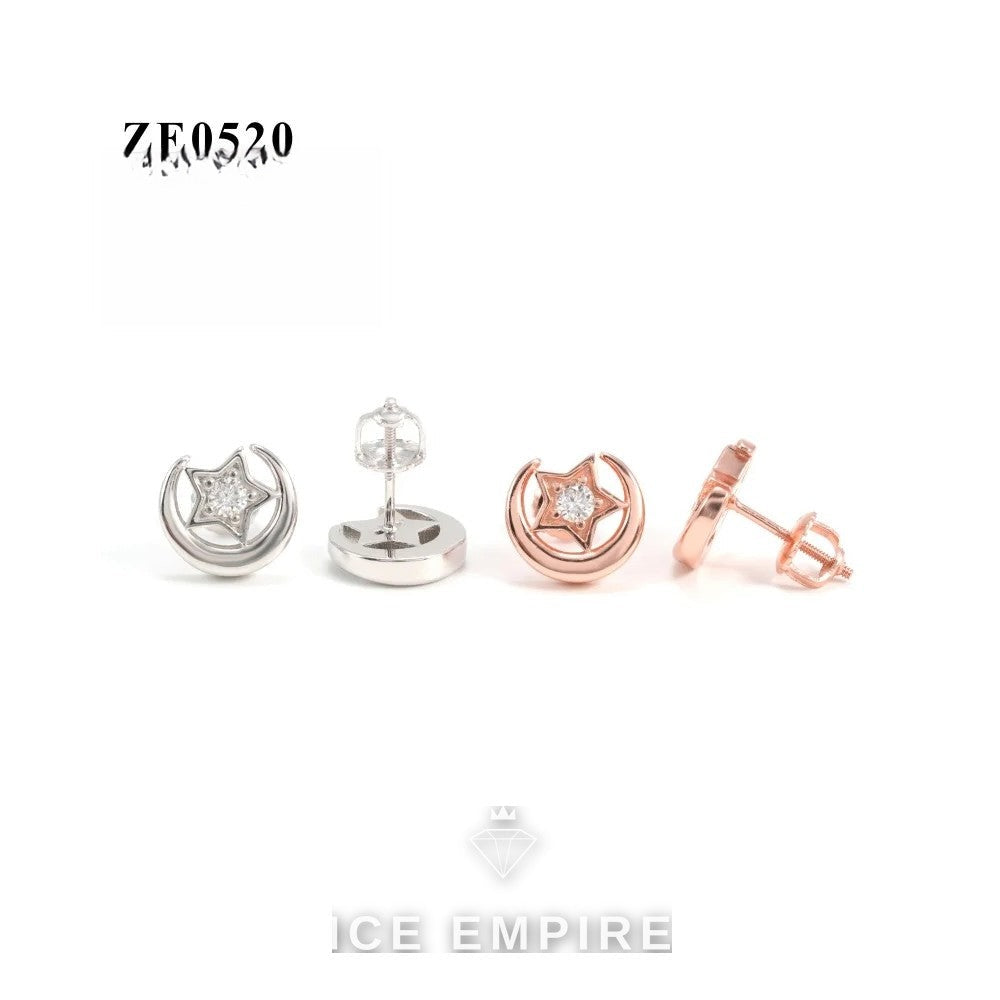 Iced Out 925 Silver Moissanite Earrings