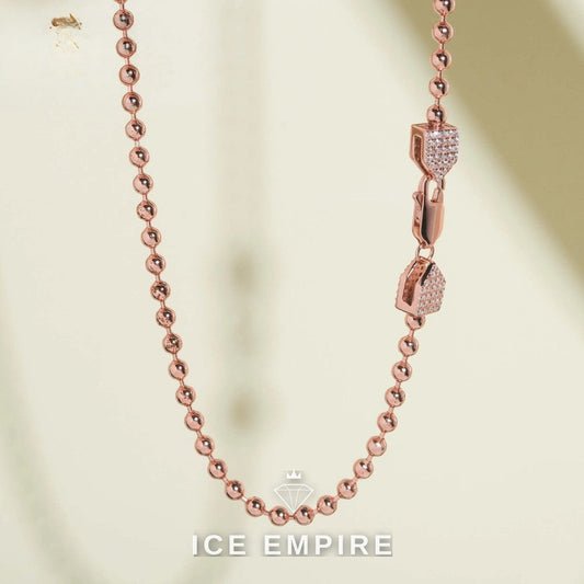 Iced Out Rose Gold Plated Moissanite Cuban Chain