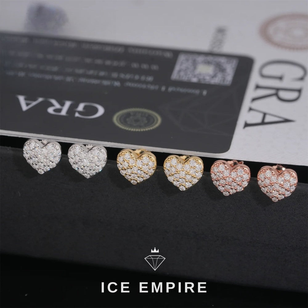Iced Out Cluster 925 Silver Moissanite Earrings