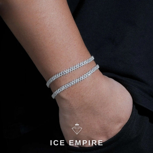 Iced Out 925 Silver Moissanite Cuban Chain