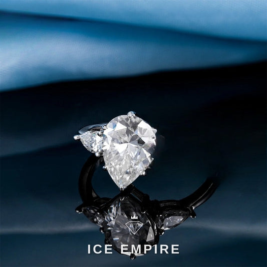Iced Out 925 Silver Moissanite Ring